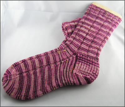 rosageringelte Socken