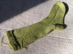 grüne Socke