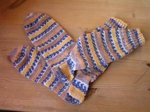 gemusterte Socken